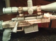 Custom Remington 700 on Chassis System in ATACS hydrographics & DuraCoat custom color Desert Sage