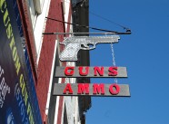 Guns & Ammo Street Sign